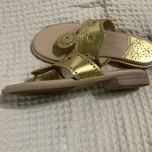 Jack Rogers Flat Sandal, Gold, 6.5 - Picture 4 of 4